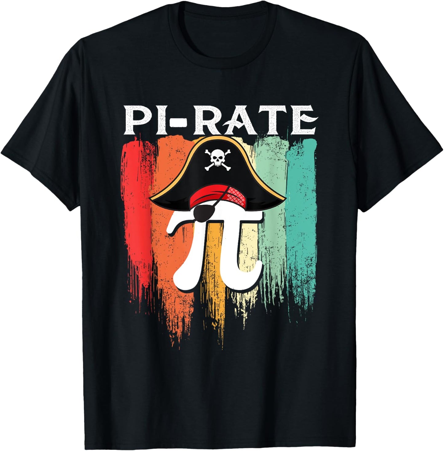Pi-rate - Pi Day Math Lover Science Teacher Pirates T-Shirt - T-Shirt | Black