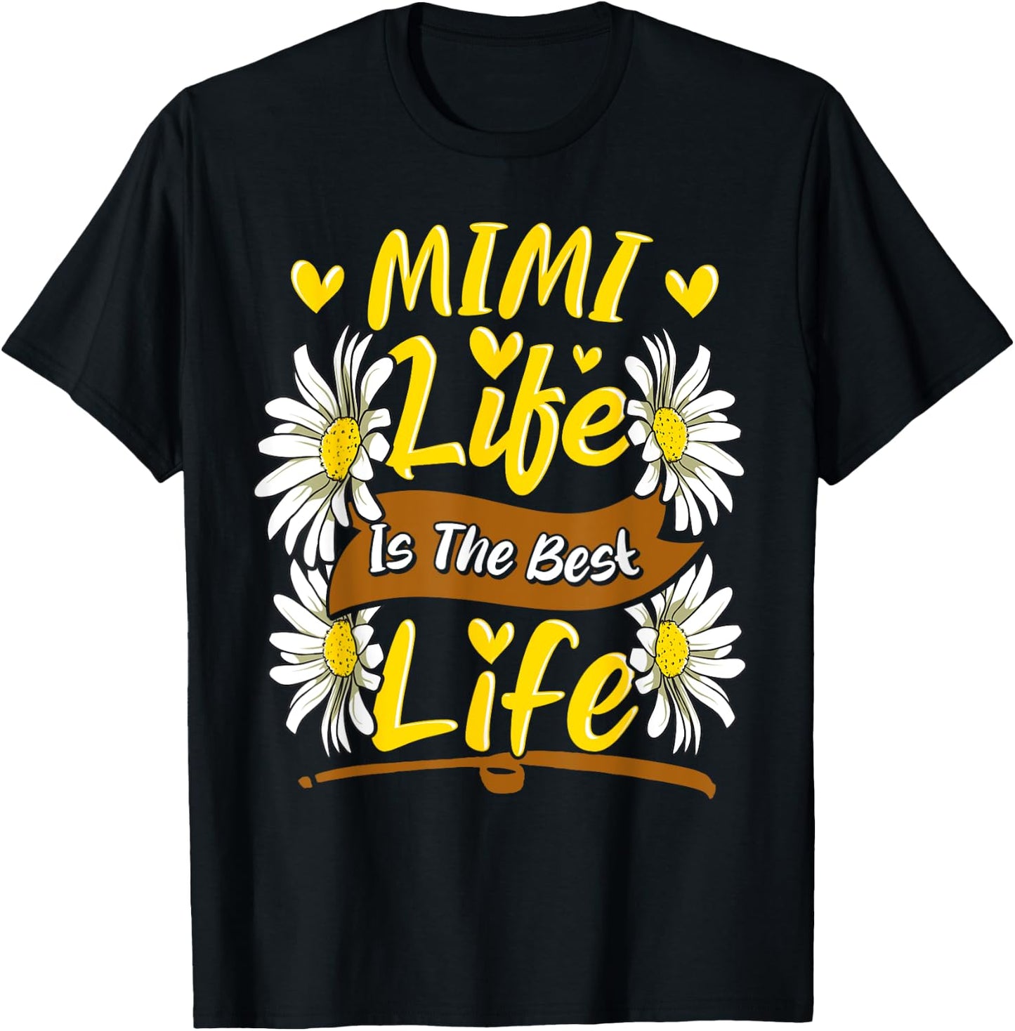 Mimi Life Is The Best Life Cute Mimi Mothers Day Gifts T-Shirt - T-Shirt | Black
