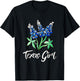 Texas Girl Bluebonnet Shirt Texas Cowgirl Rodeo Pride T-Shirt - T-Shirt | Black