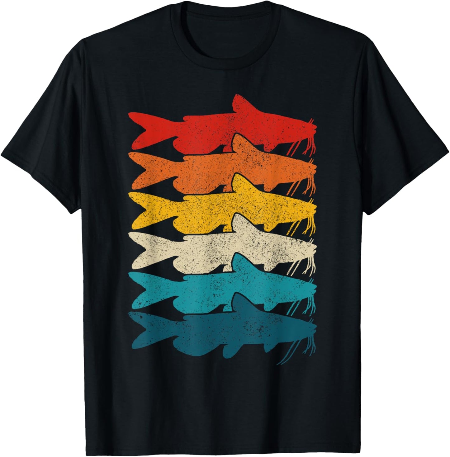 Channel Catfish Vintage Fish Catfish Fishing T-Shirt - T-Shirt | Black