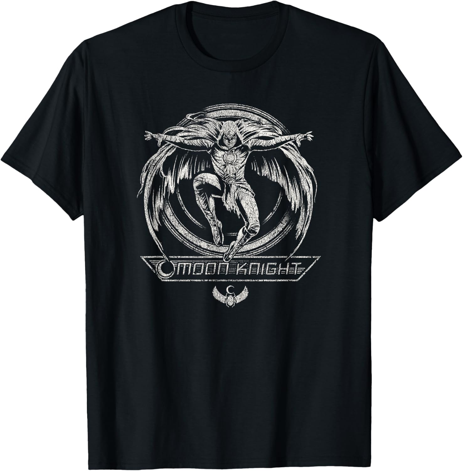 Marvel Moon Knight Action Jump Logo T-Shirt - T-Shirt | Black