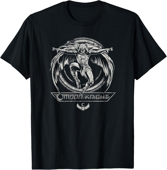 Marvel Moon Knight Action Jump Logo T-Shirt - T-Shirt | Black