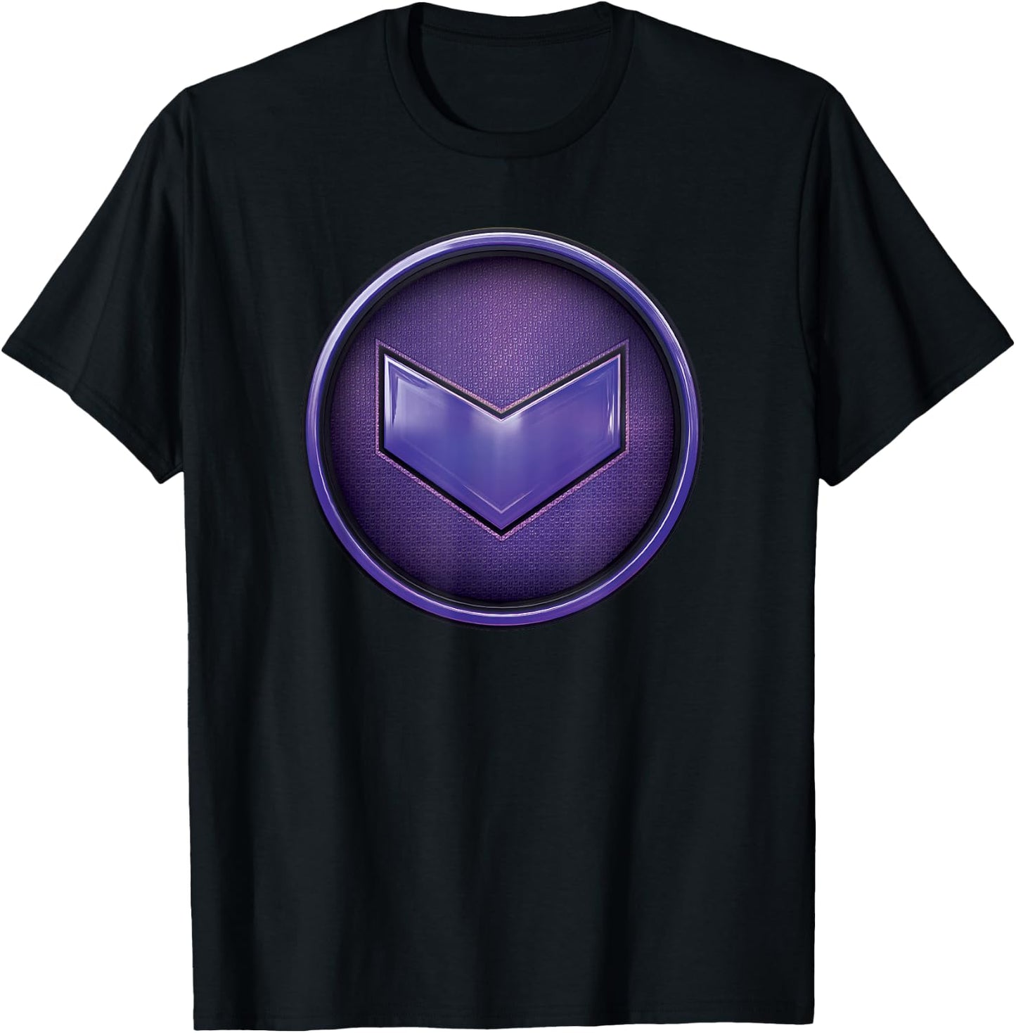 Marvel Hawkeye Kate Bishop Purple Logo T-Shirt - T-Shirt | Black
