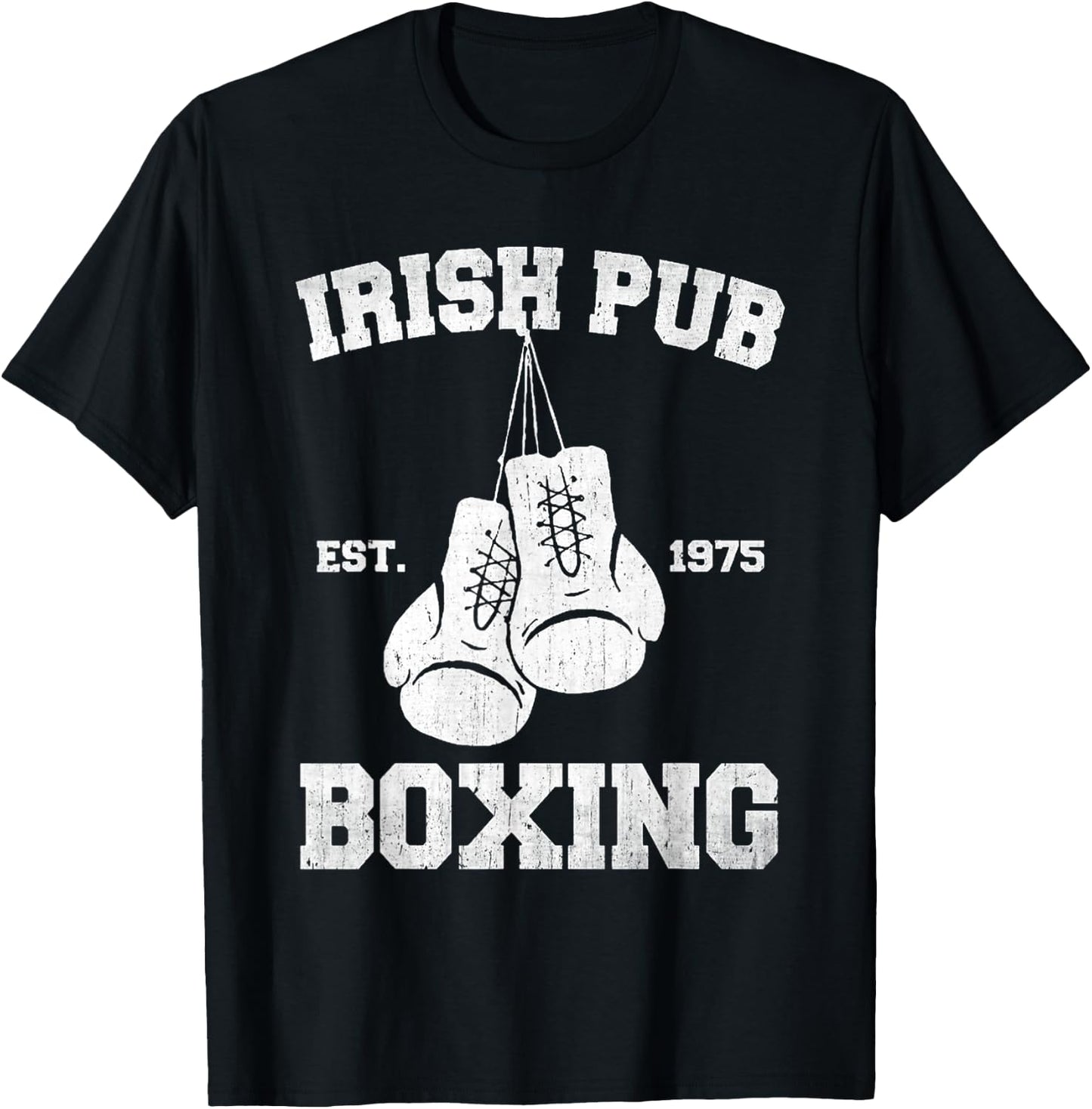 Vintage Irish Pub Est 1975 Boxing Day T-Shirt - T-Shirt | Black