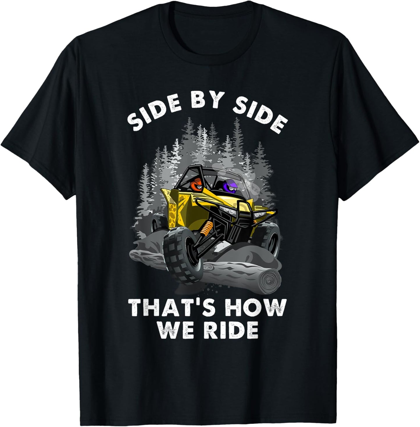 UTV Quad Bikers Off Roading Four Wheeler For Couples T-Shirt - T-Shirt | Black