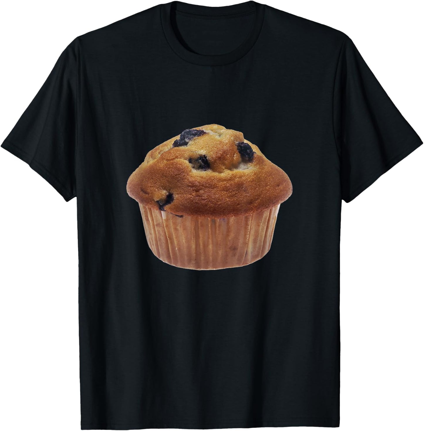Muffin with Blueberries T-Shirt - T-Shirt | Black