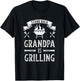 Stand Back Grandpa is Grilling BBQ Barbecue Fathers Day Gift T-Shirt - T-Shirt | Black