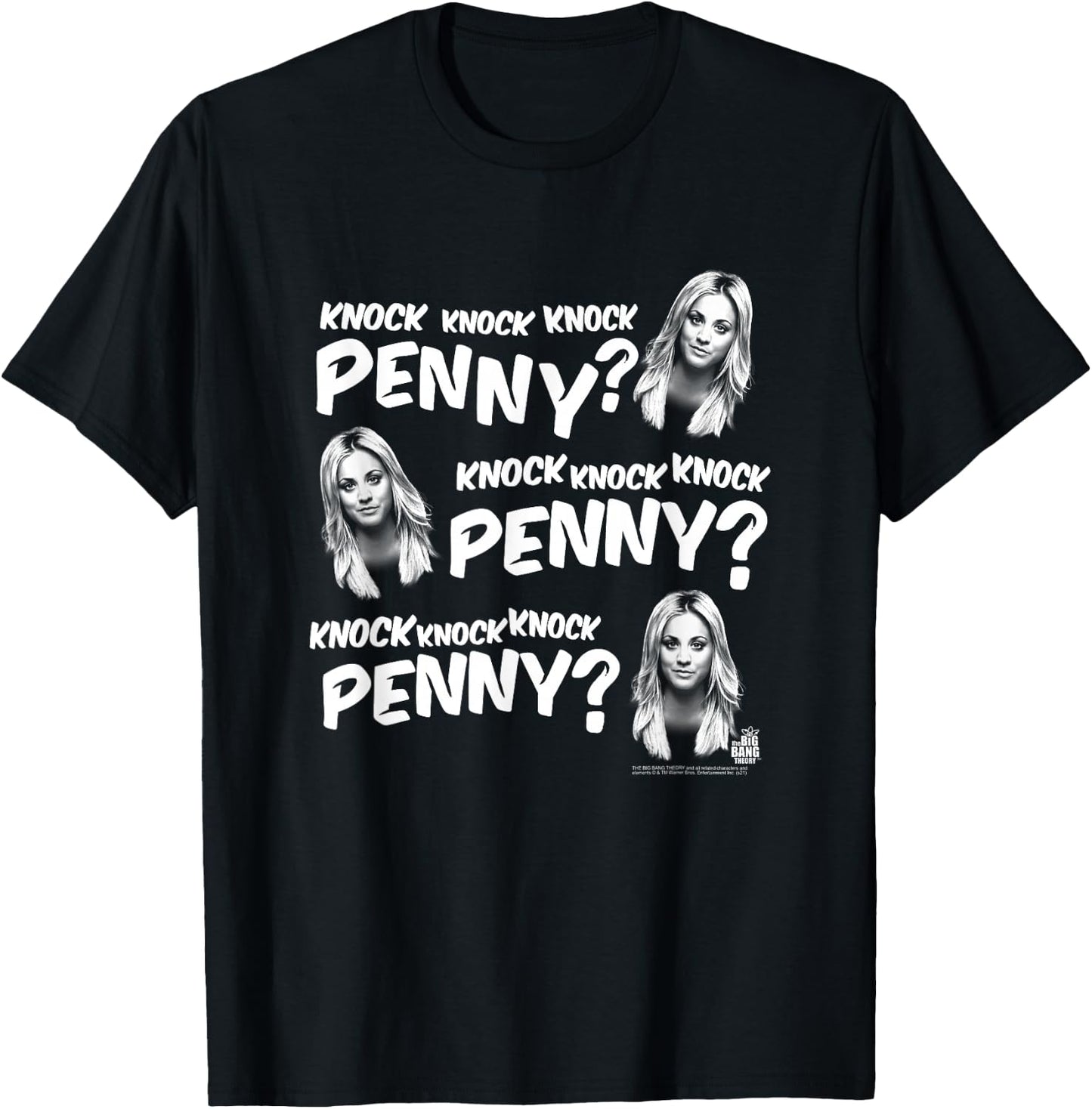 The Big Bang Theory Knock Knock Knock Penny TV Show T-Shirt - T-Shirt | Black