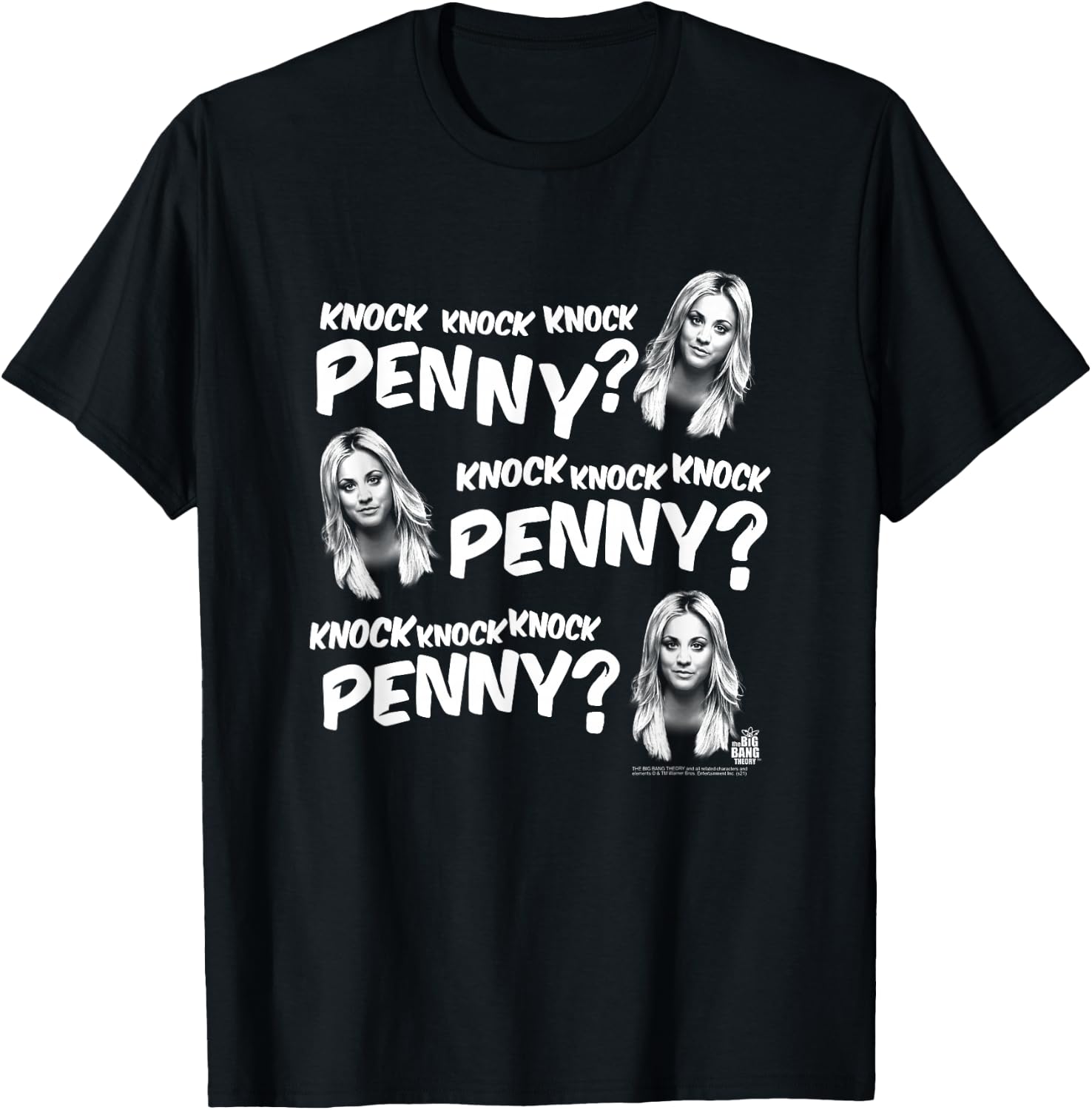 The Big Bang Theory Knock Knock Knock Penny TV Show T-Shirt - T-Shirt | Black