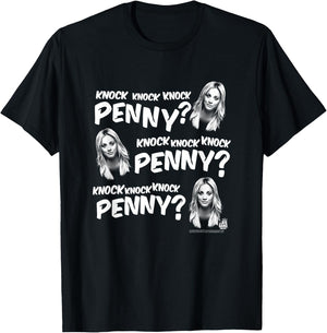 The Big Bang Theory Knock Knock Knock Penny TV Show T-Shirt - T-Shirt | Black