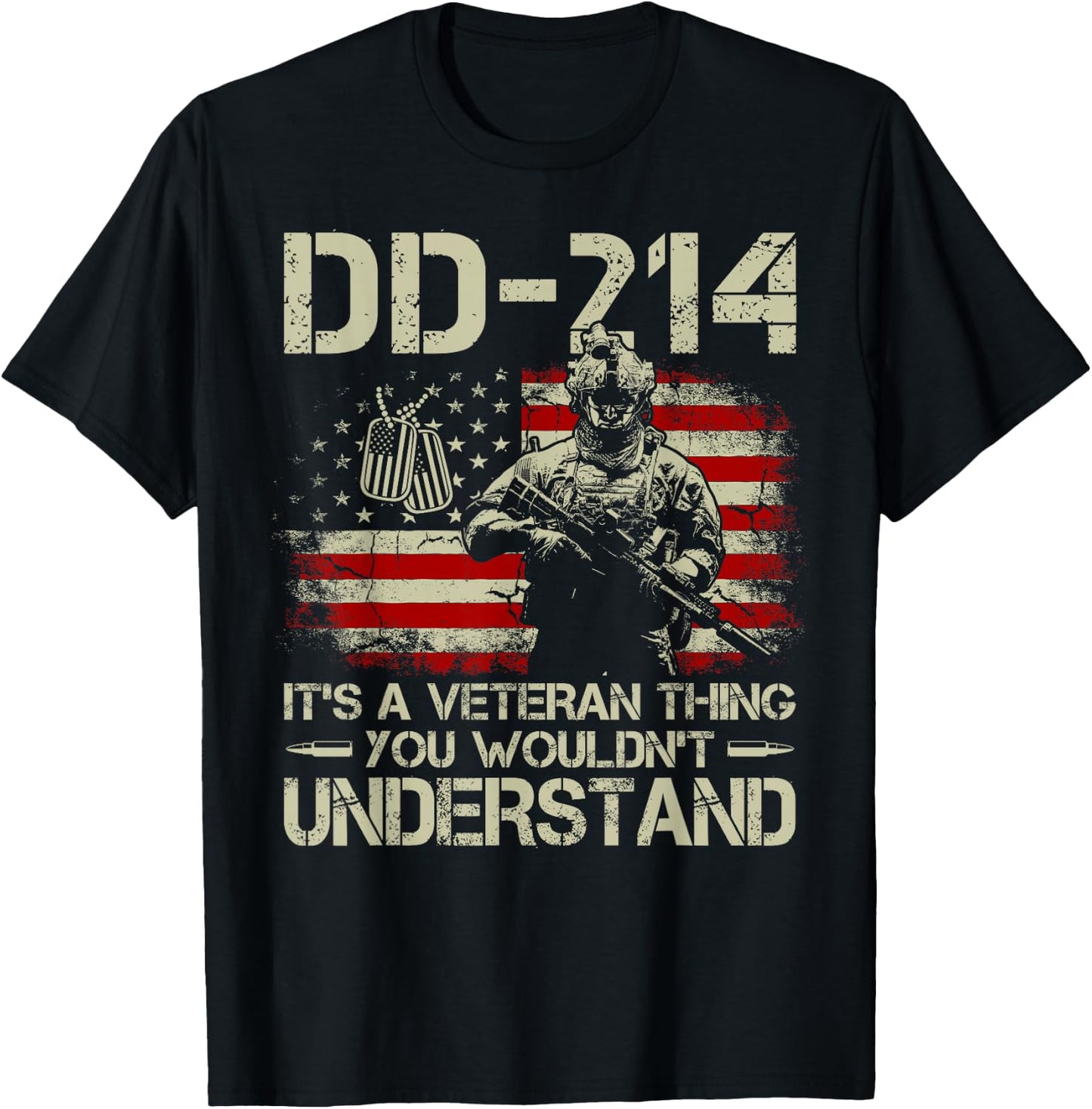 DD-214 It's A Veteran Thing You Wouldn't Understand DD-214 T-Shirt - T-Shirt | Black