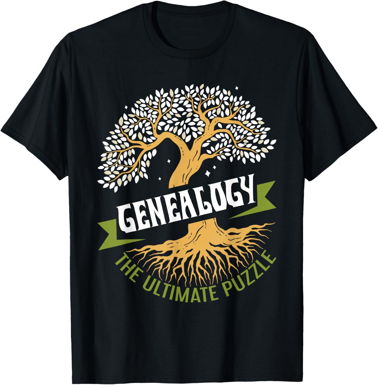 Genealogy The Ultimate Puzzle - Genealogist Ancestry T-Shirt - T-Shirt | Black