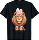 Lion in the Easter Bunny Costume T-Shirt - T-Shirt | Black