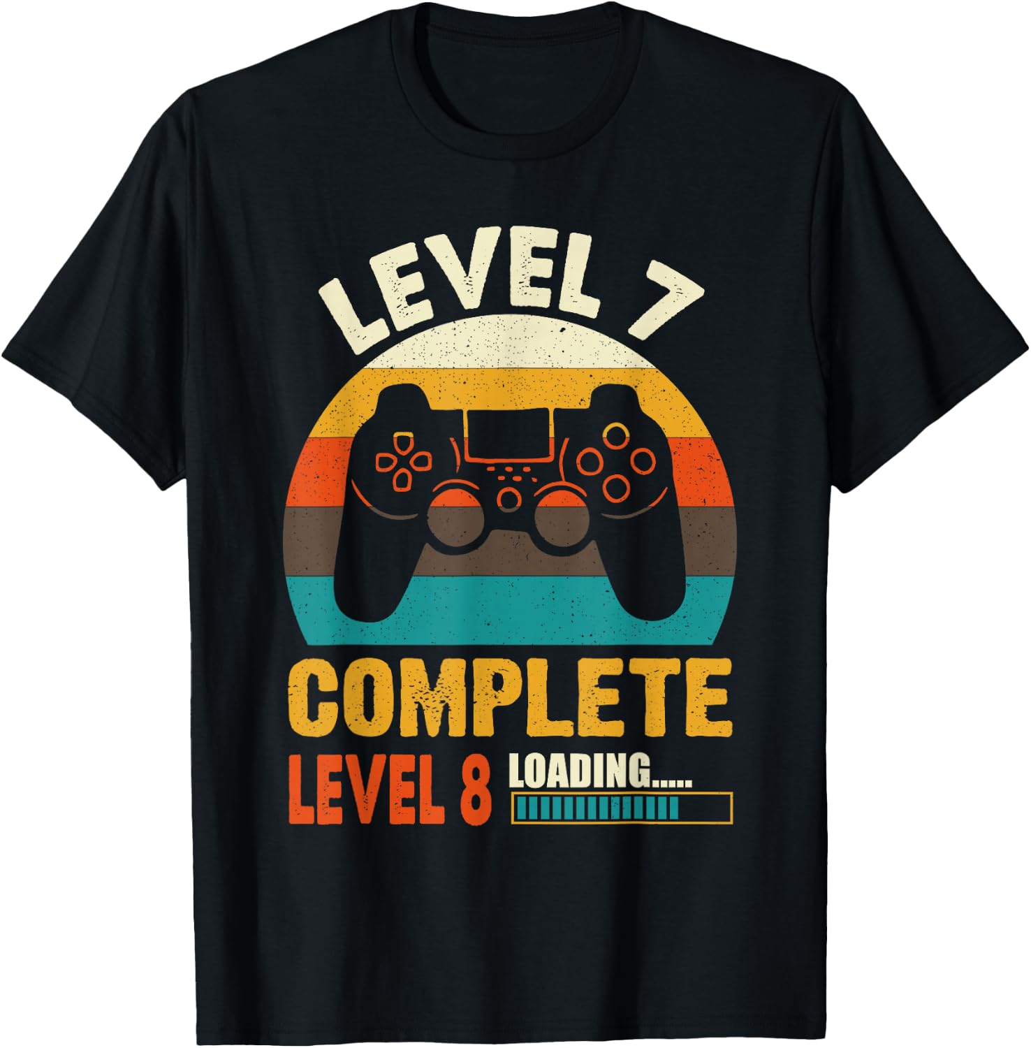 Level 7 Complete Vintage 7th Wedding Anniversary T-Shirt - T-Shirt | Black