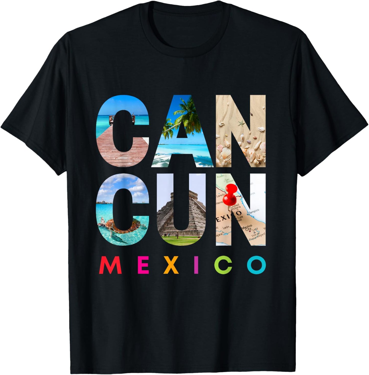 CANCUN MEXICO 2022 Vacation Beach Matching Family Group T-Shirt - T-Shirt | Black