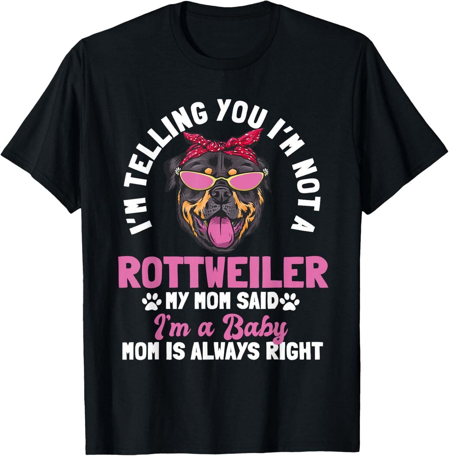 Rottweiler Mom Dog Owner Breeder Fur Parents Mother's Day T-Shirt - T-Shirt | Black