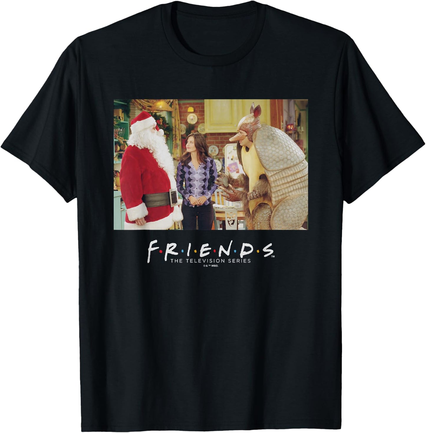 Friends Christmas Armadillo T-Shirt - T-Shirt | Black