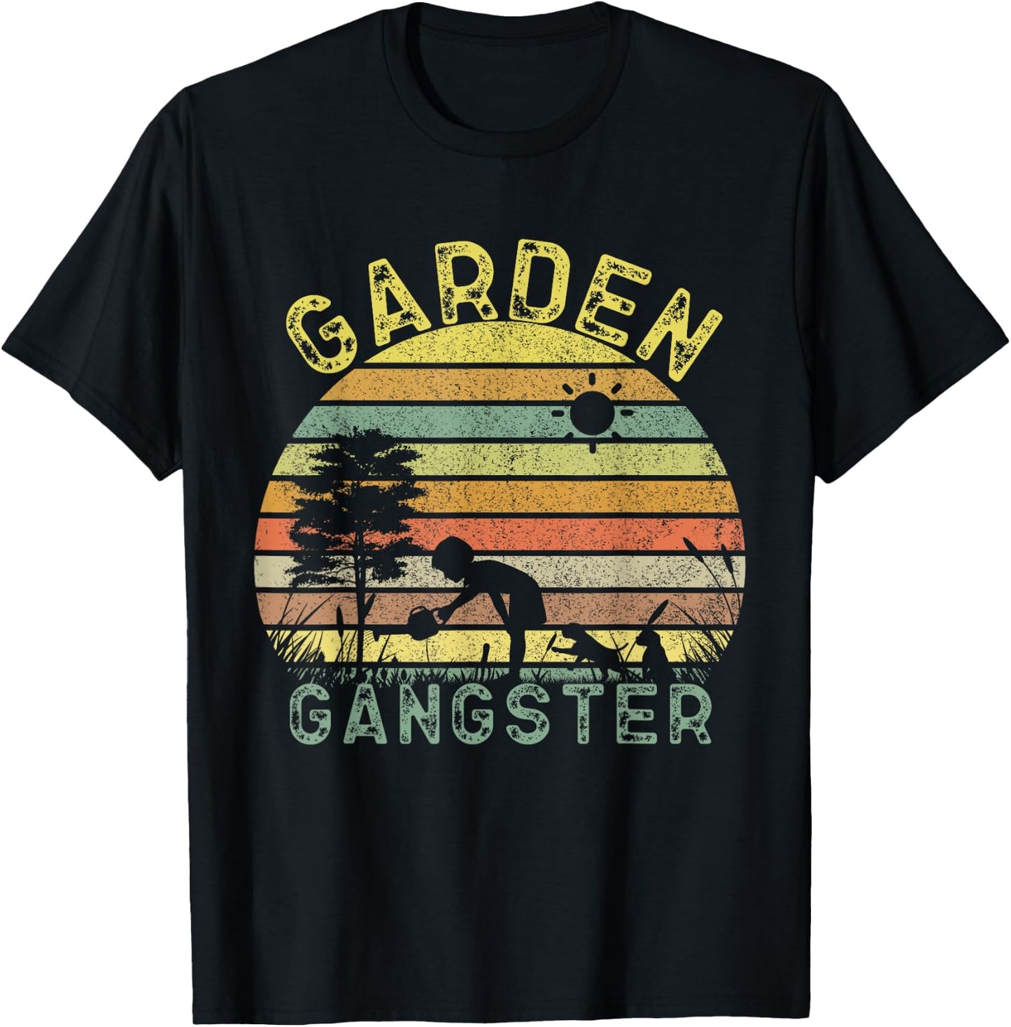 Garden Gangster Funny Gardening Shirt for Gardeners T-Shirt - T-Shirt | Black