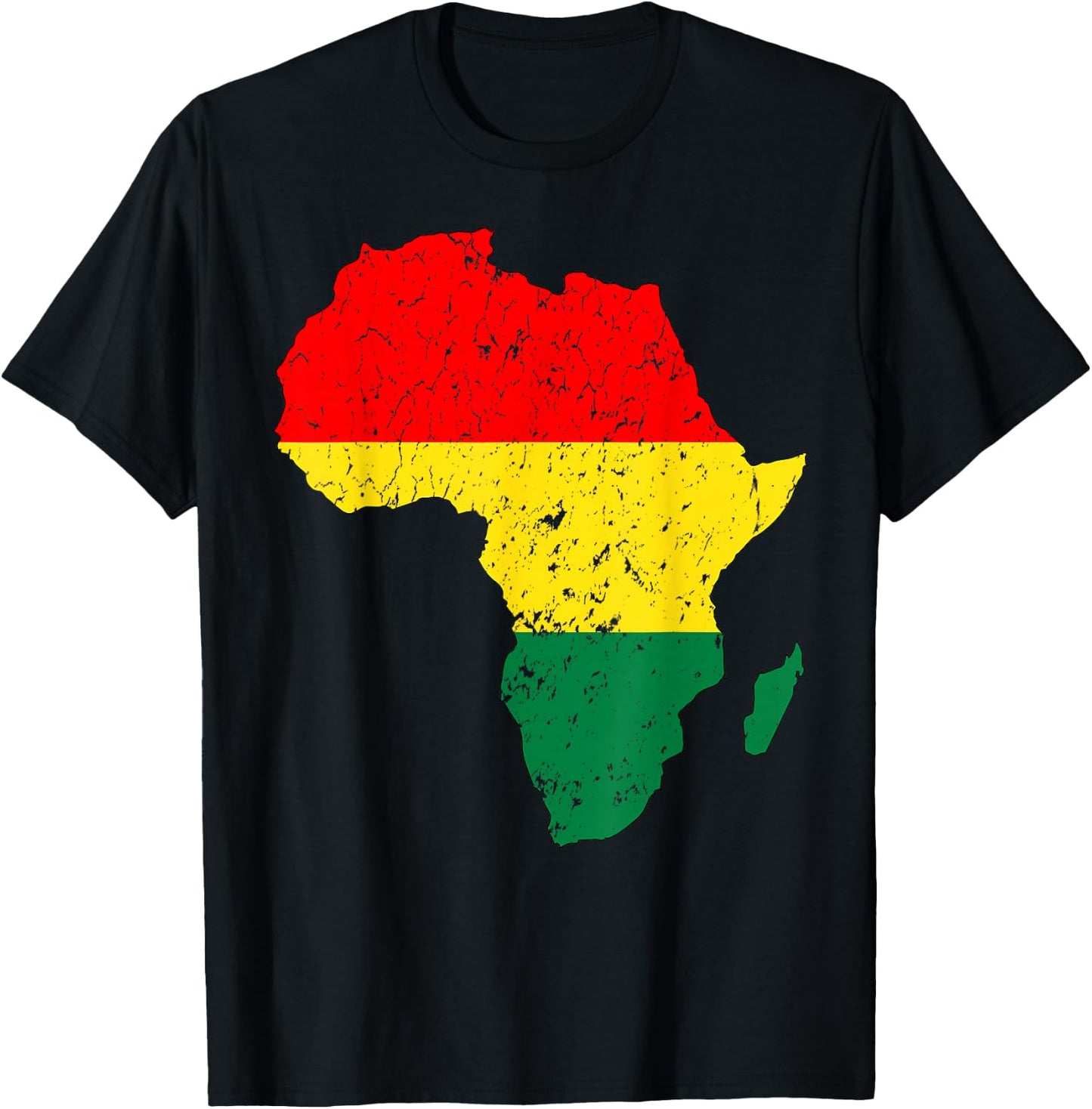 Juneteenth 1865 Africa Map Kente Cloth African Continent T-Shirt - T-Shirt | Black