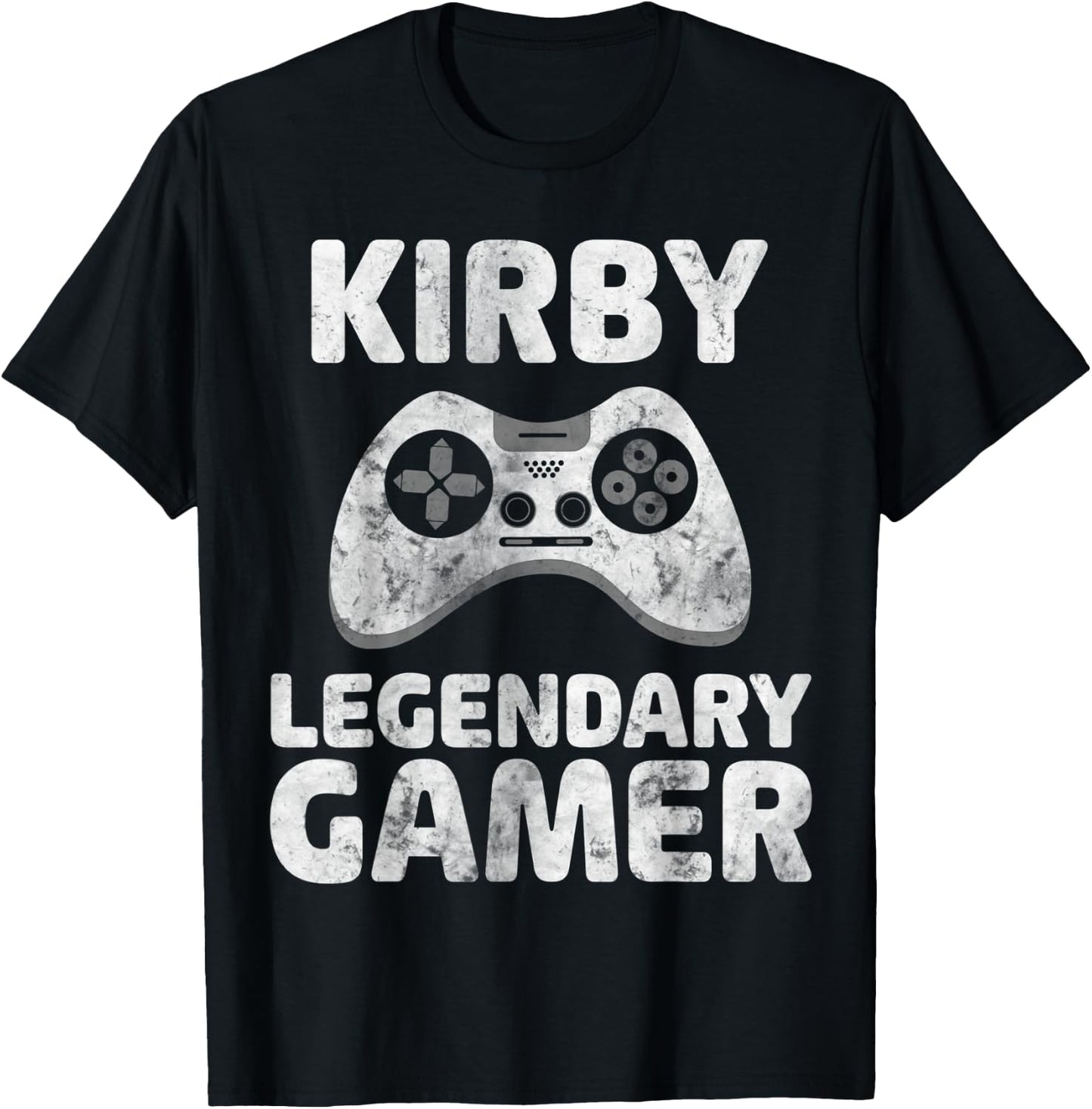 Personalized Legendary Gamer Shirt Kirby Name Video Gamer T-Shirt - T-Shirt | Black