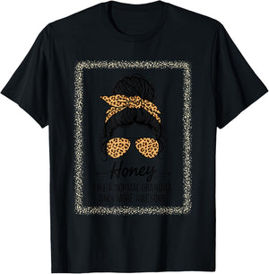 Grandparent Honey Like A Normal Grandma Only More Awesome T-Shirt - T-Shirt | Black