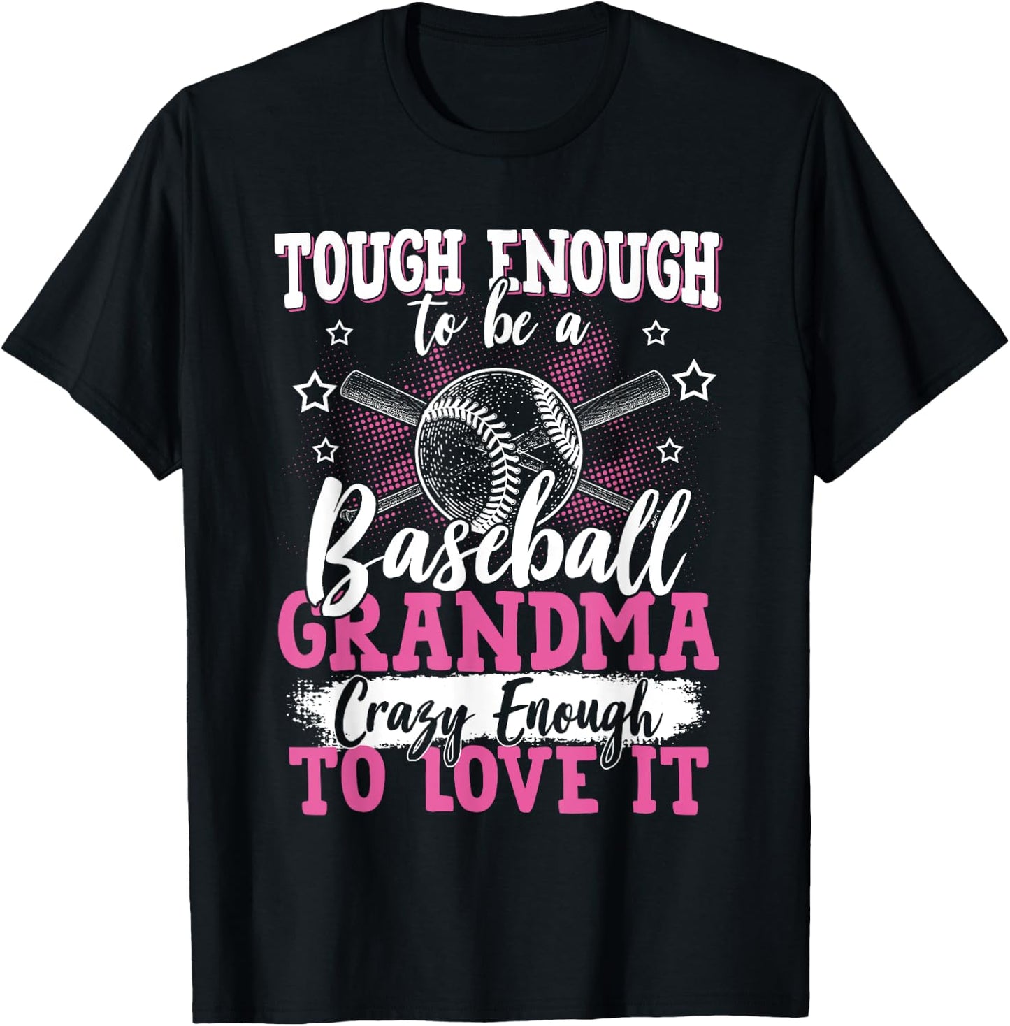 Baseball Player Grandma Grandmother Baseball Enthusiast T-Shirt - T-Shirt | Black