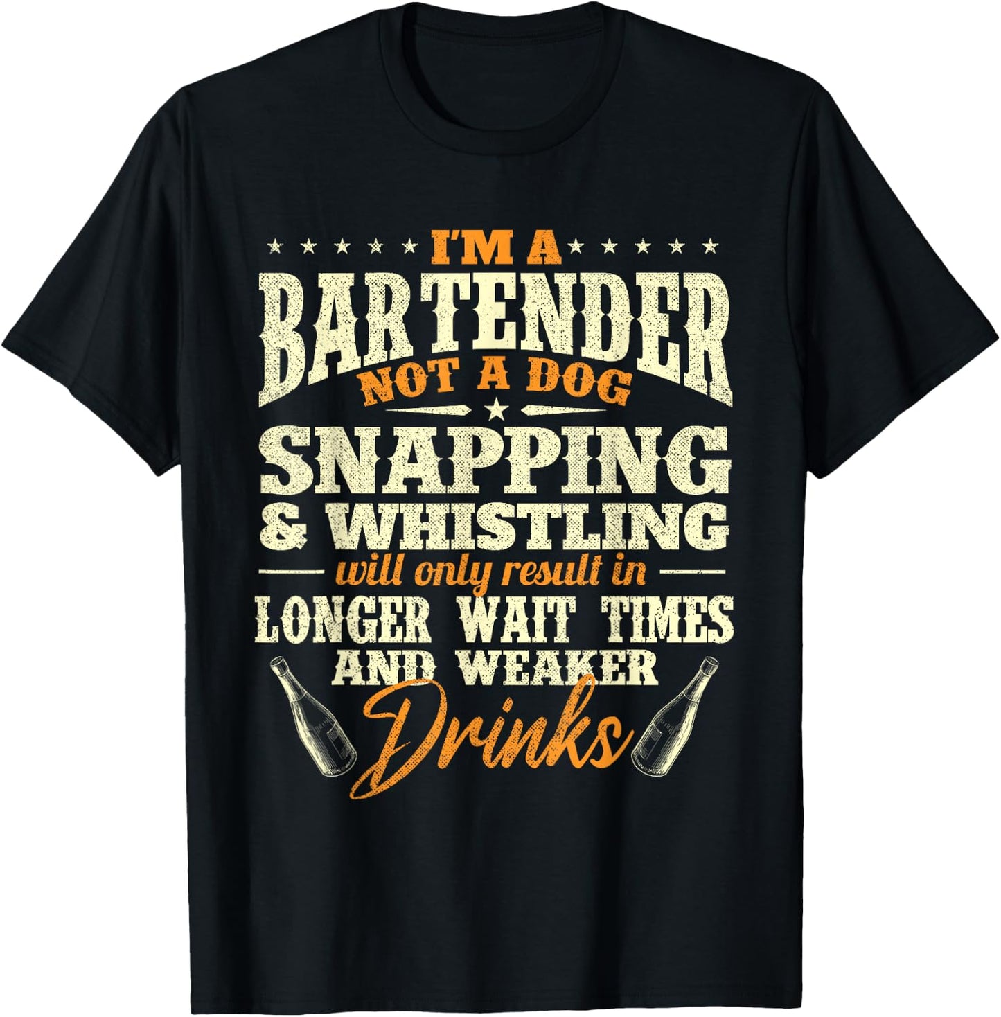 I'm A Bartender Not A Dog - Tapster Bartending Bar Pub Owner Men Women T-Shirt - T-Shirt | Black