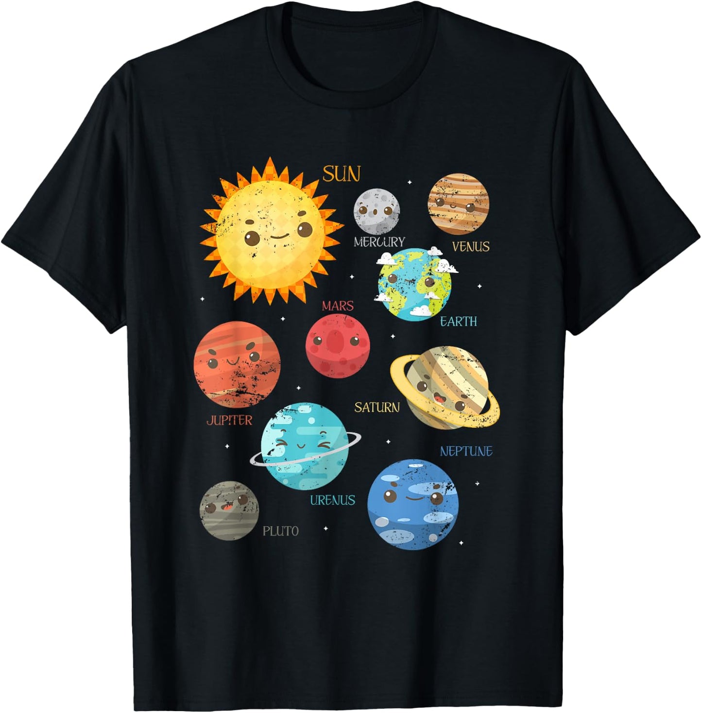 Planets Astrophysicist Toddlers Gift Telescope Astronomy T-Shirt - T-Shirt | Black