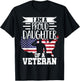 Proud Daughter Veteran Nothing Scares Patriotic Veterans Day T-Shirt - T-Shirt | Black