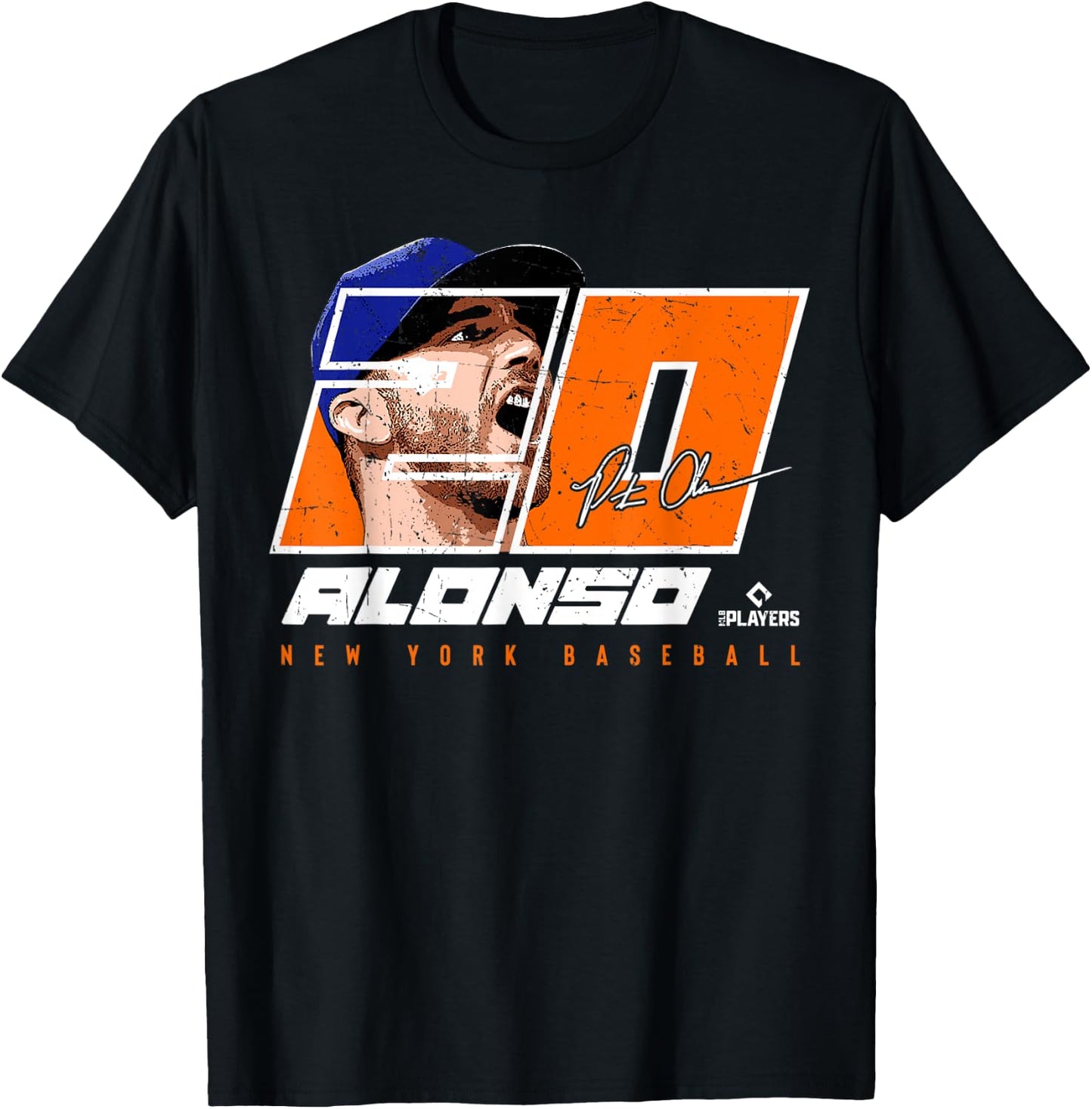 Pete Alonso - Silhouette Polar Bear New York MLBPA T-Shirt - T-Shirt | Black
