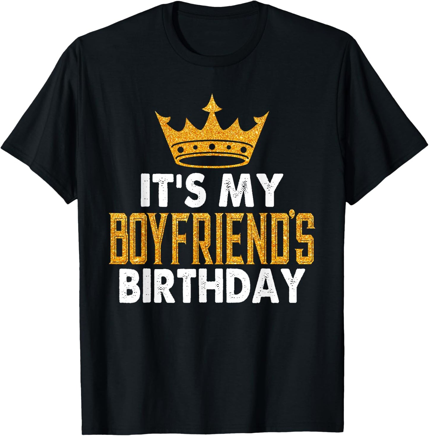 It's My Boyfriend's Birthday Party Couple T-Shirt - T-Shirt | Black