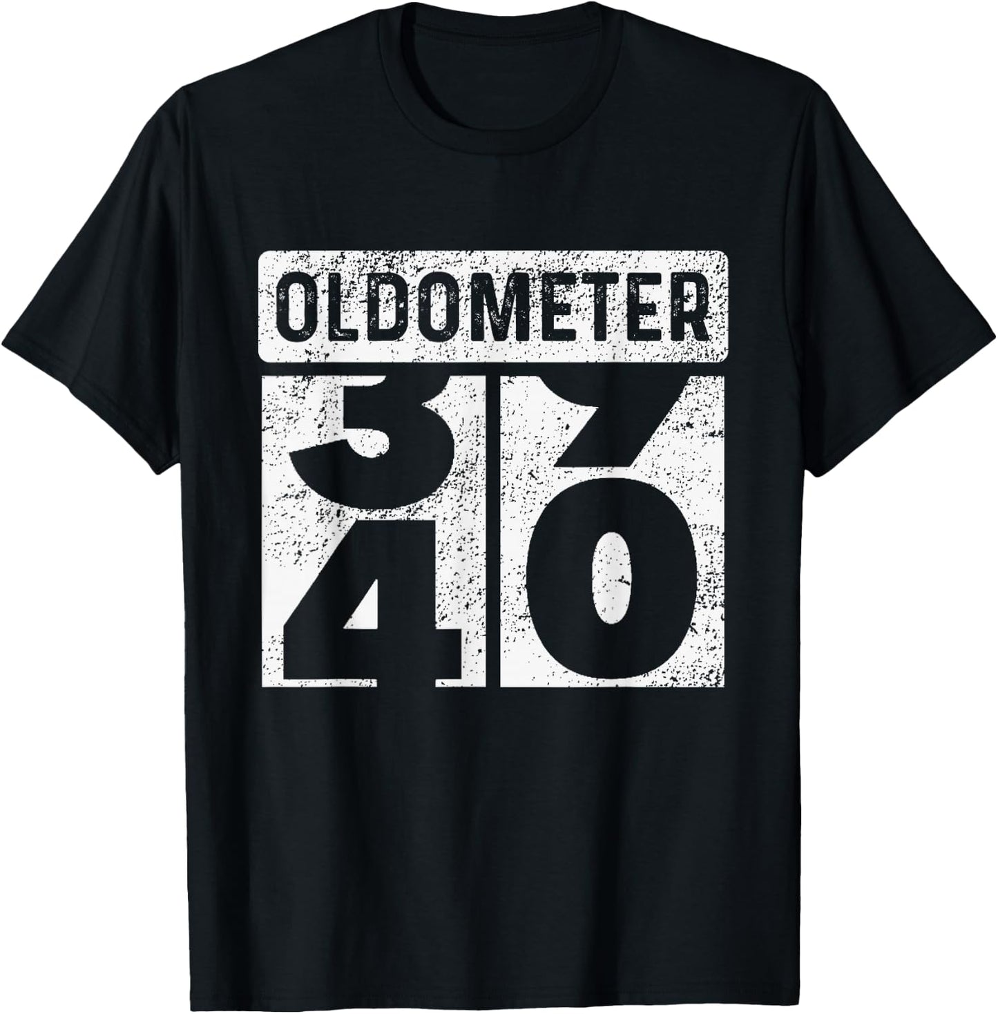 Oldometer Odometer Funny 40th Birthday Party Turning 40 Joke T-Shirt - T-Shirt | Black