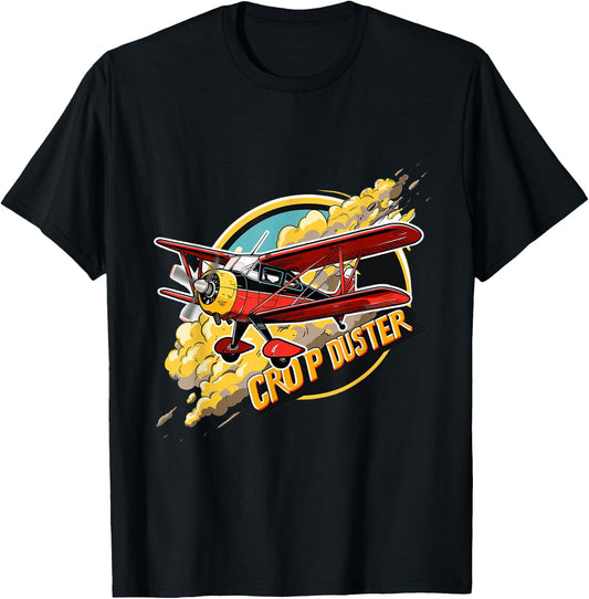 Crop Duster You May Not See Me Dusting Farting Funny Plane T-Shirt - T-Shirt | Black