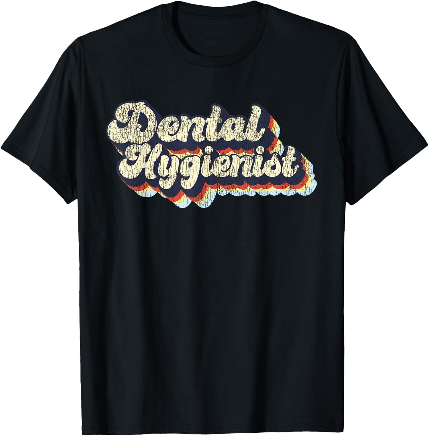 Dental Hygienist Retro Vintage T-Shirt - T-Shirt | Black