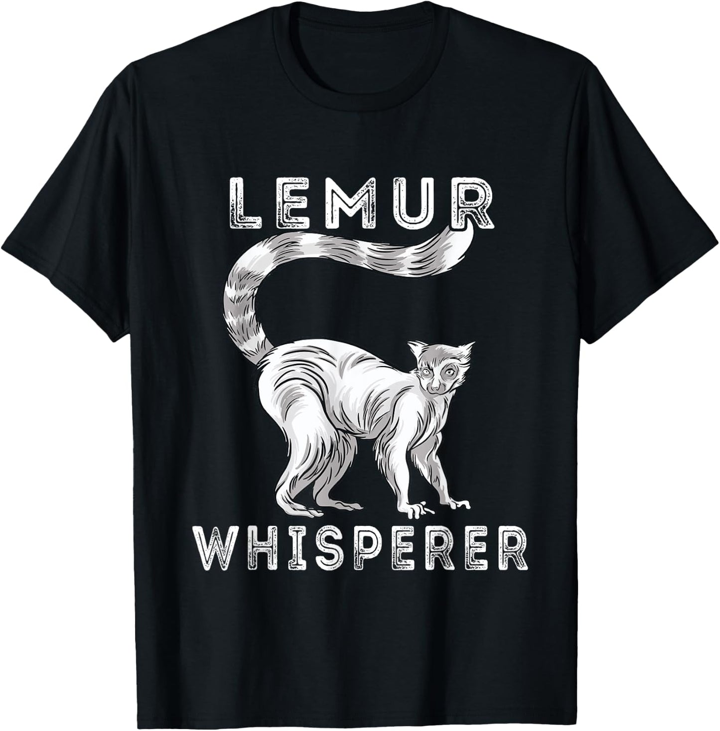 Lemur Whisperer Funny Lemur Lover Lemur Monkey T-Shirt - T-Shirt | Black