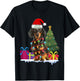Dachshund Dackel Wiener Dog Ugly Christmas Sweater Teckels T-Shirt - T-Shirt | Black