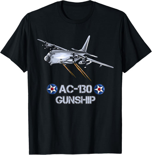 American AC130 Gunship Infantry Close Air Support T-Shirt - T-Shirt | Black