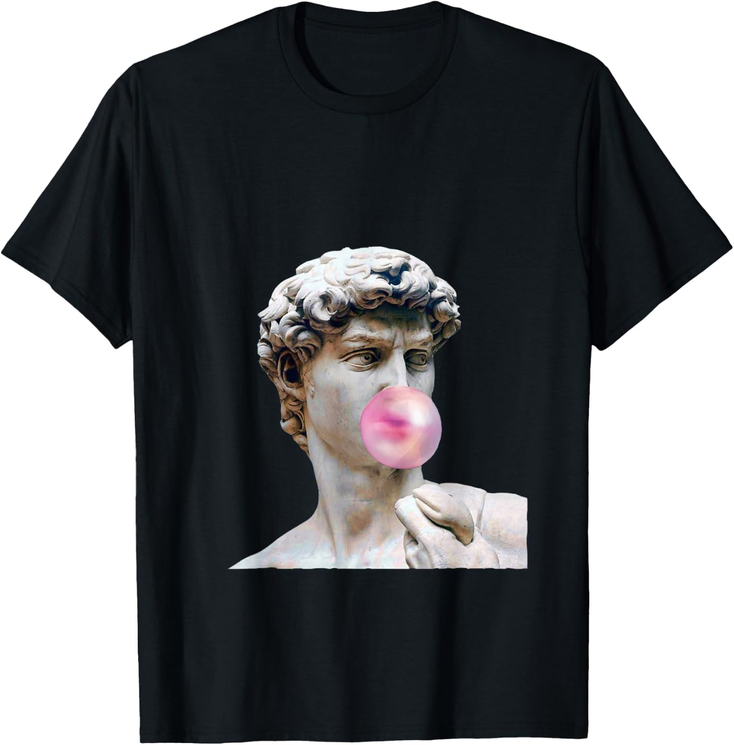 David Michelangelo with Bubblegum Statue Art Man Woman Child T-Shirt - T-Shirt | Black