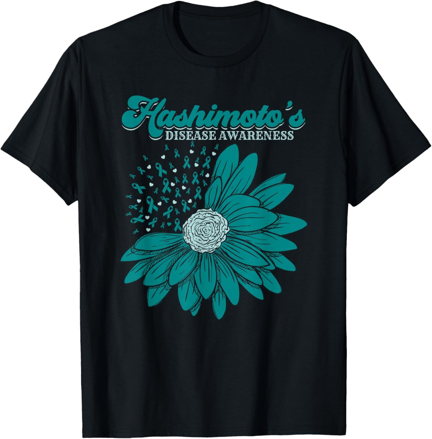 Hashimoto’s Disease A Thyroid Disorder Awareness For Warrior T-Shirt - T-Shirt | Black