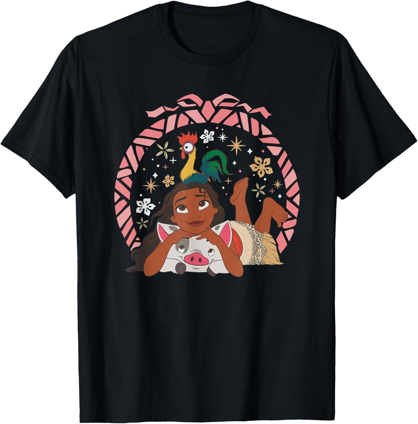 Disney Princess Moana HEI HEI and Pua Holiday T-Shirt - T-Shirt | Black