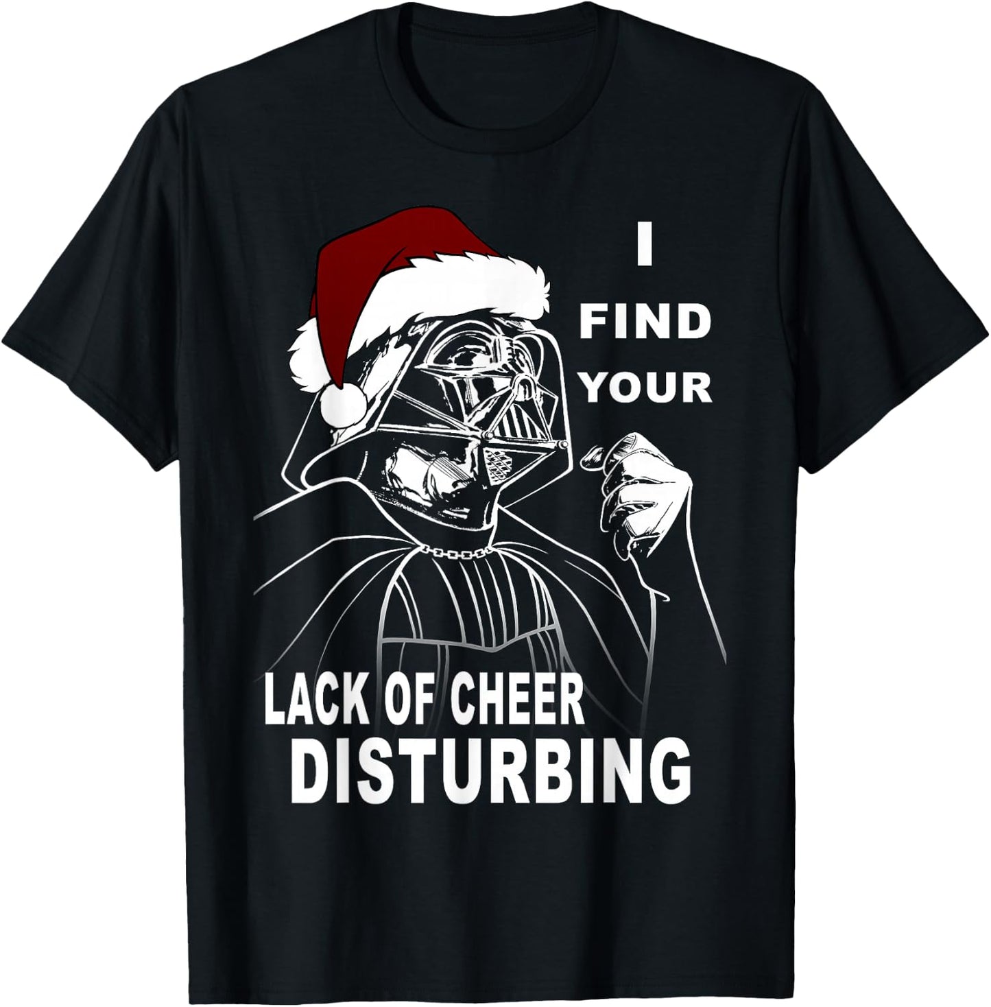 Star Wars Vader Santa Lack Holiday Cheer Christmas T-Shirt - T-Shirt | Black