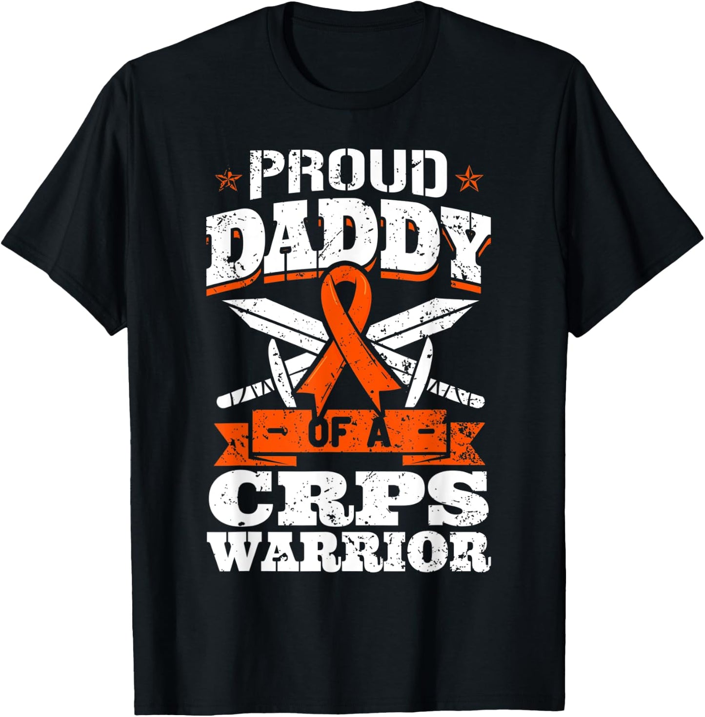 Proud Daddy Of A CRPS Warrior RSD Awareness Ribbon RND Dad T-Shirt - T-Shirt | Black
