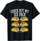 Fitness 6 Pack Tacos Funny Mexican Gym Top for Taco Lover T-Shirt - T-Shirt | Black
