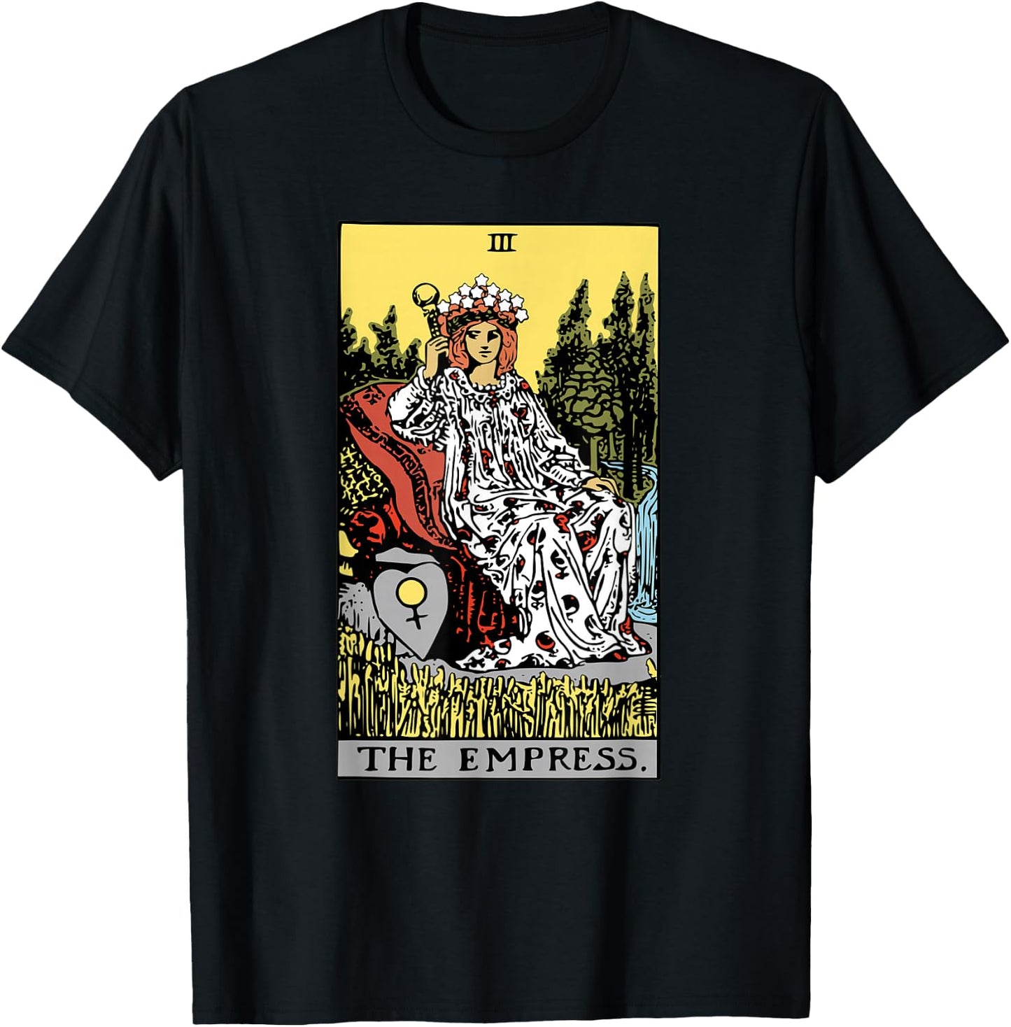 The Empress Tarot Card Rider Waite T-Shirt - T-Shirt | Black