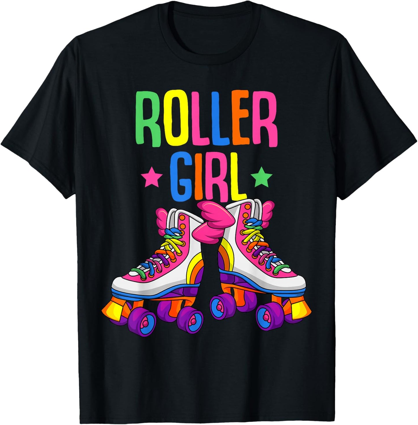 Roller Girl Roller Skates Roller Skates Girls T-Shirt - T-Shirt | Black