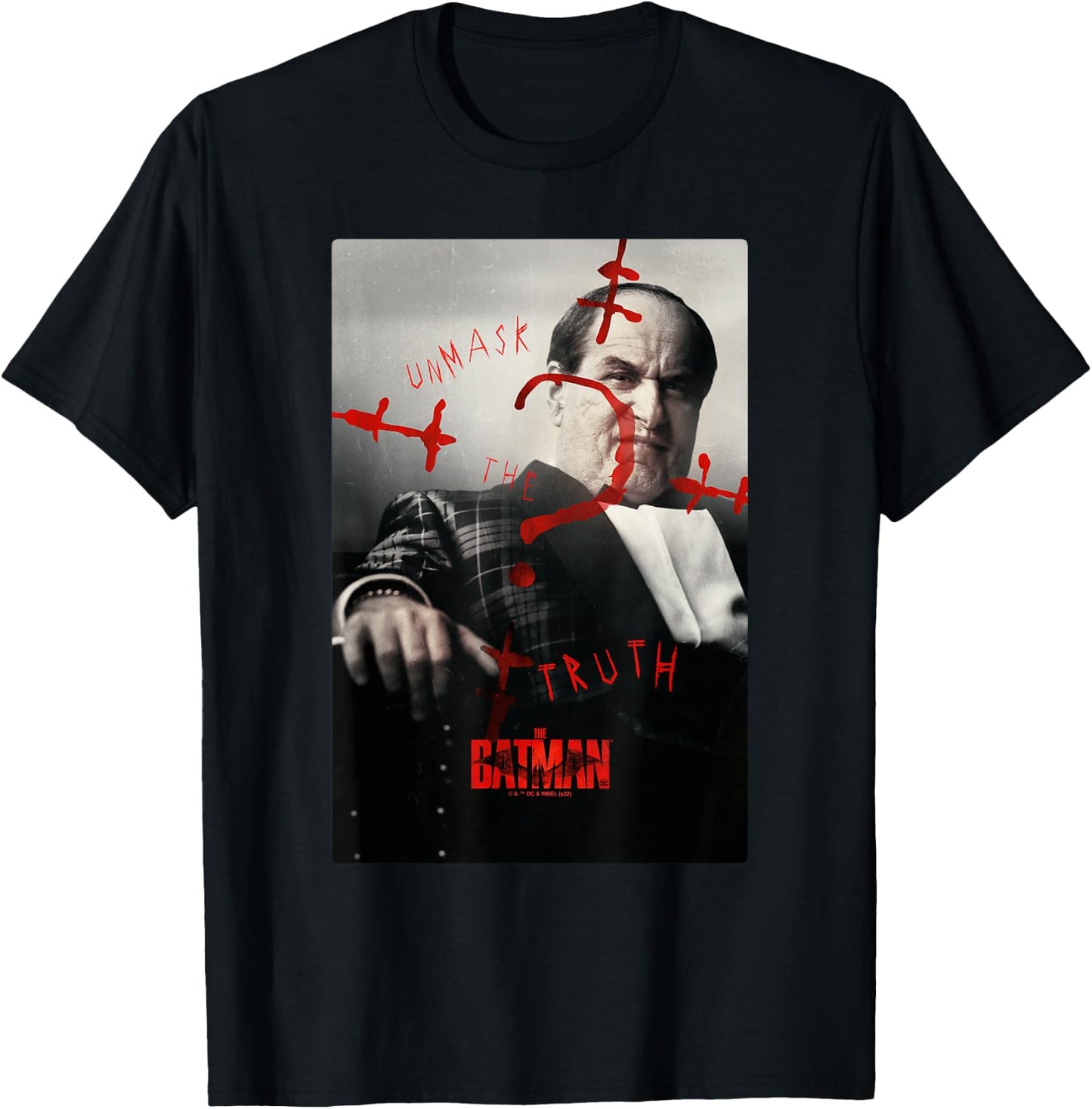 The Batman Penguin Question Mark Real Photo Poster T-Shirt - T-Shirt | Black