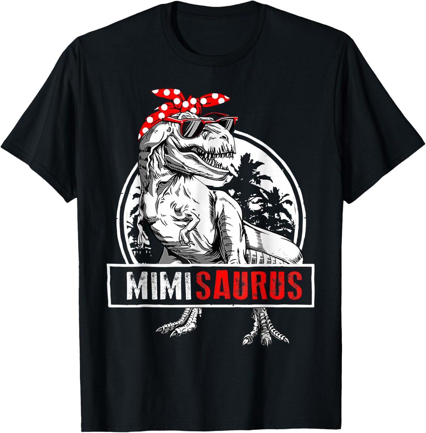 Mimisaurus T Rex Dinosaur Mimi Saurus Mother's Day T-Shirt - T-Shirt | Black