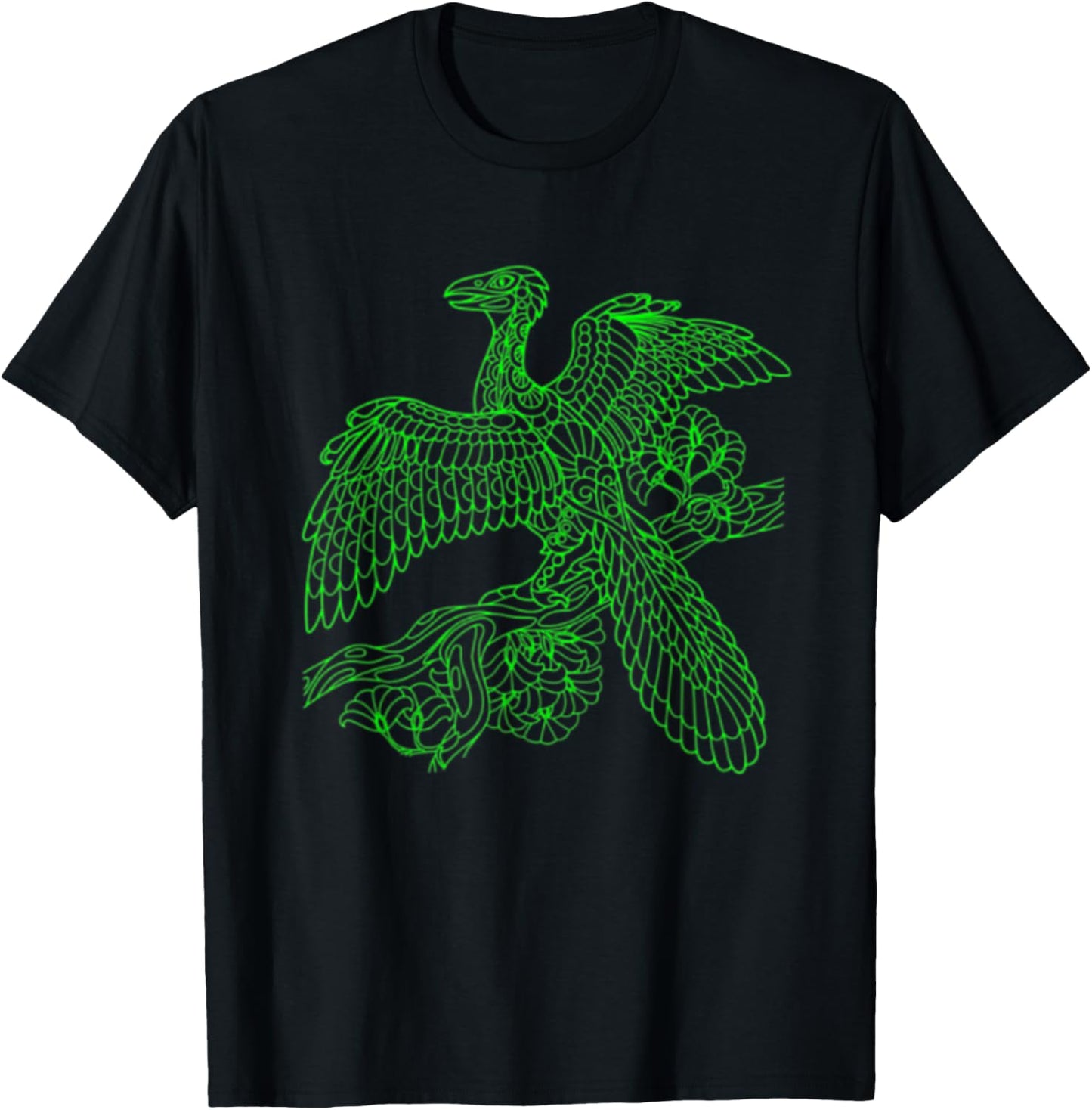 Archaeopteryx or Urvogel Flying Dinosaur Bird T-Shirt - T-Shirt | Black