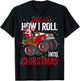 Dabbing Santa Claus Monster Truck Boys Christmas Xmas Truck T-Shirt - T-Shirt | Black