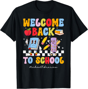 Back to School Librarian First Day of School Librarian T-Shirt - T-Shirt | Black